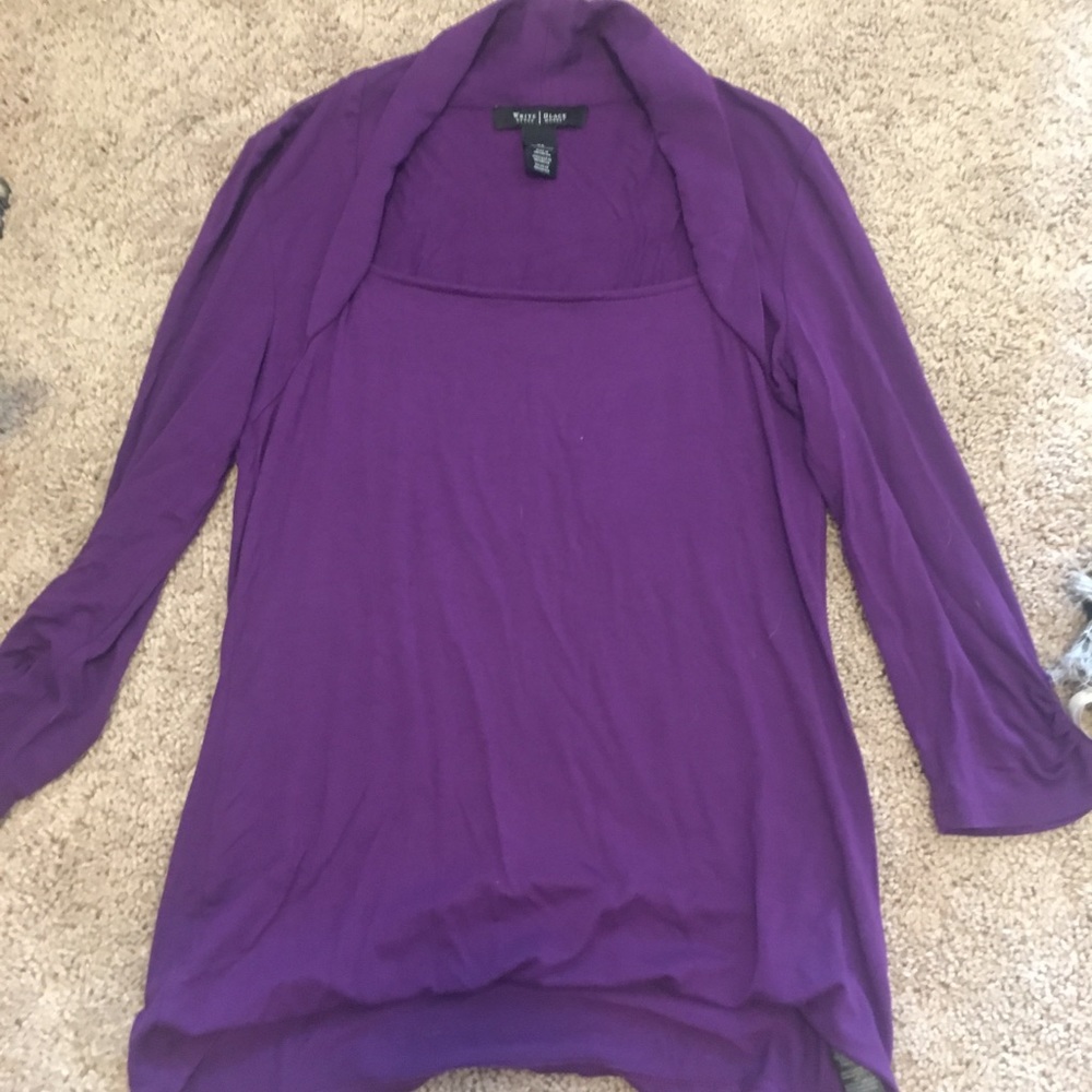 White House black market purple blouse